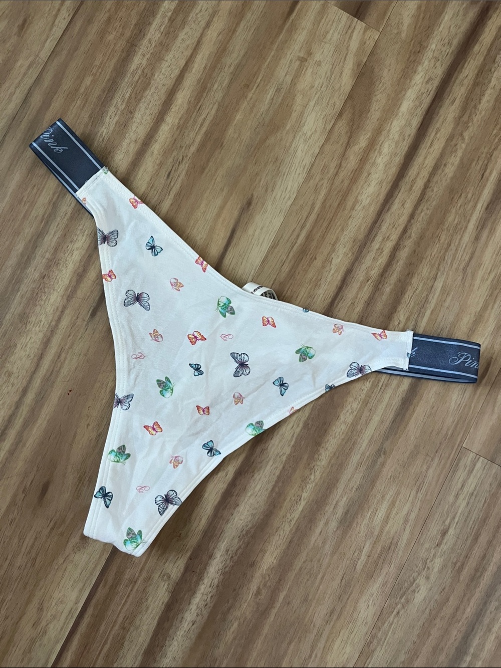 PINK VS butterfly print thong panty